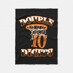 Double Digits Birthday Decorations Boy 10 Sketll 1 Fleece Blanket