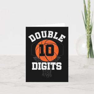 Double Digits Birthday Decorations Boy 10th Basket Card