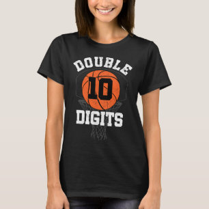 Double Digits Birthday Decorations Boy 10th Bysket T-Shirt