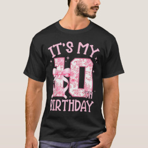 Double Digits Birthday Girl 10th Birthday Coquette T-Shirt