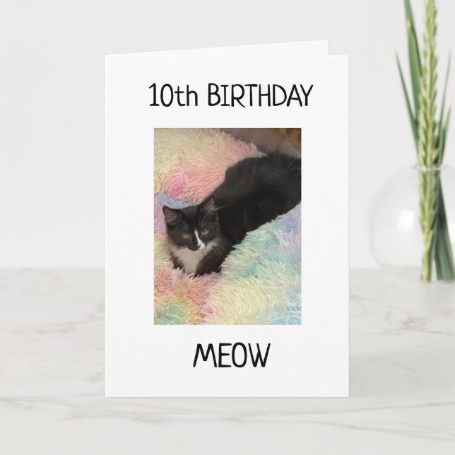 *DOUBLE DIGITS* HAPPY *10th BIRTHDAY* Card (Front)