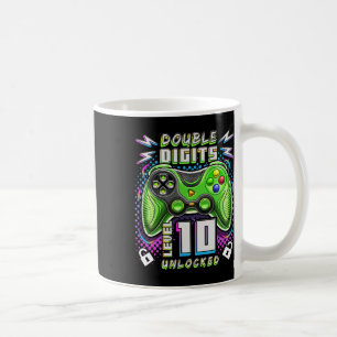 Double Digits Level 10 Unlocked Video Game 10th Bi Coffee Mug