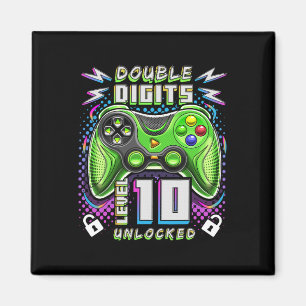 Double Digits Level 10 Unlocked Video Game 10th Bi Magnet