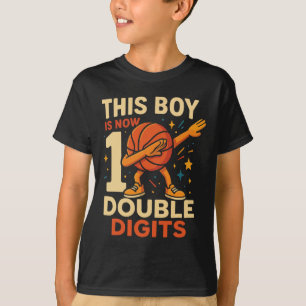 Double Digits Sketll Birthday Boy 10 Year Celebrat T-Shirt