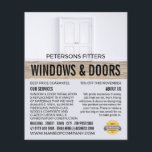 Double Doors, Window & Door Fitter Company Flyer<br><div class="desc">Double Doors,  Window & Door Fitter Company Advertising Flyer by The Business Card Store.</div>