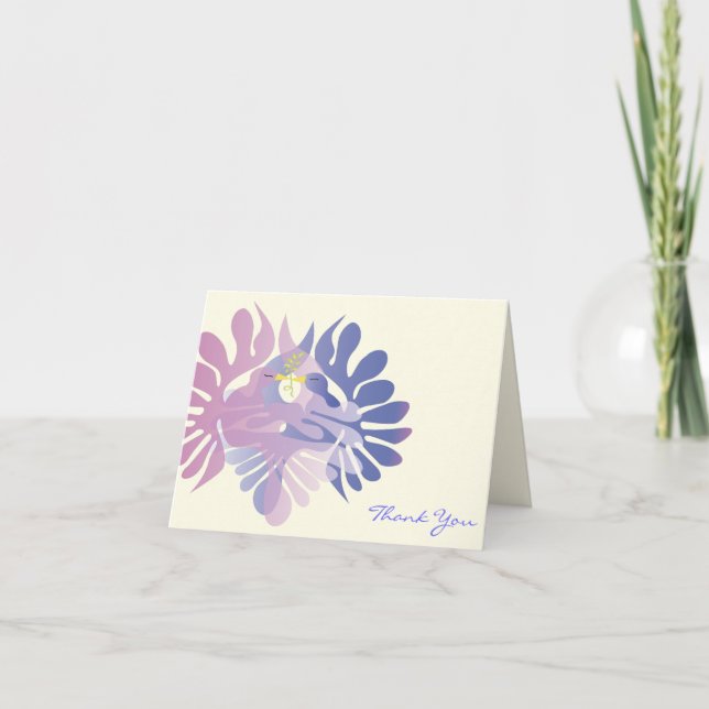 Double Doves B'nai Mitzvah Thank You Card (Front)
