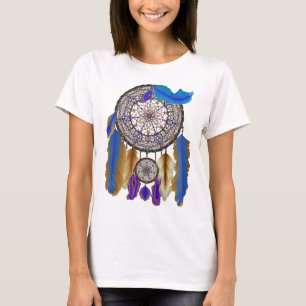 double dream catcher in blue yellow T-Shirt