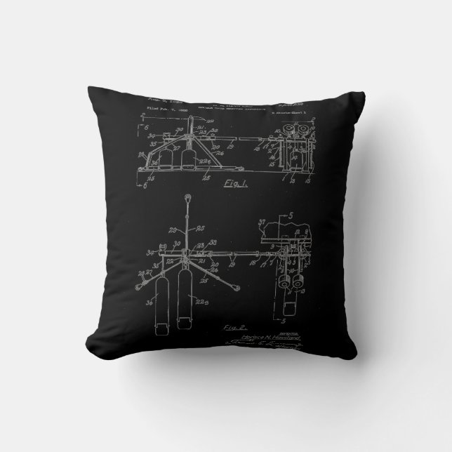 Double Drum Beating Apparatus Throw Pillow (Front)