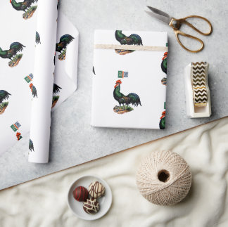 Double entendre banter Big cockerel  Wrapping Paper