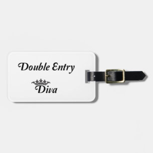 Double Entry Diva Luggage Tag