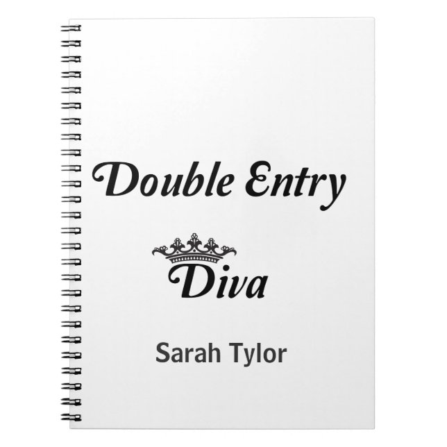 Double Entry Diva Notebook (Front)