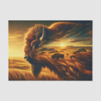 Double Exposure American Plains Bison
