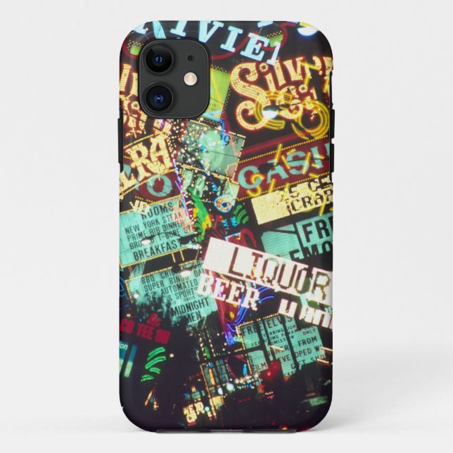 Double exposure, casino signs, Las Vegas, Case-Mate iPhone Case (Back)
