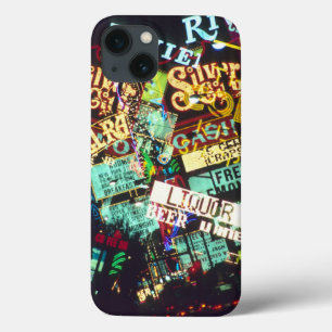Double exposure, casino signs, Las Vegas, iPhone 13 Case