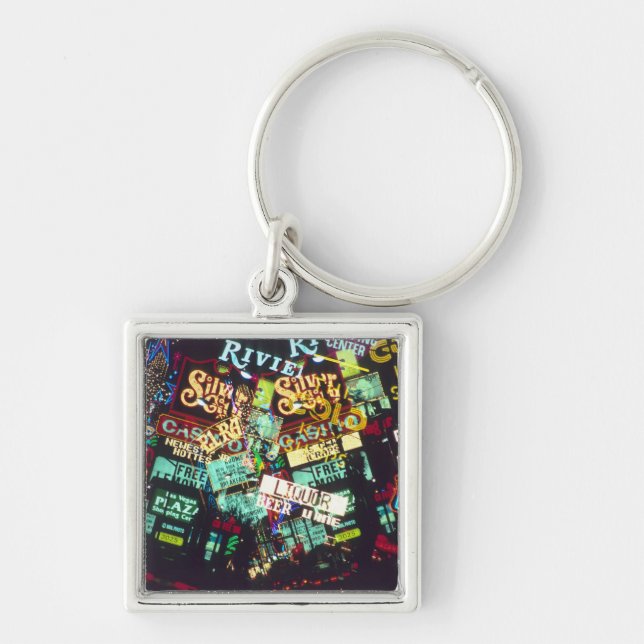 Double exposure, casino signs, Las Vegas, Keychain (Front)