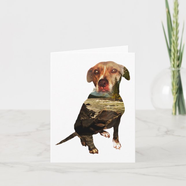 double exposure dog card (Front)