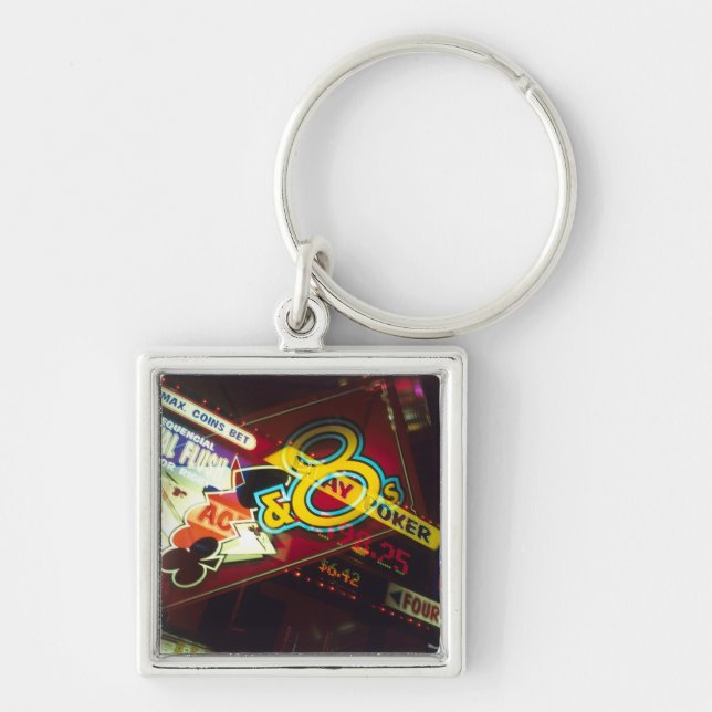 Double exposure, interior Casino, Las Vegas, Keychain (Front)