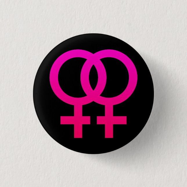 Double Female 1 Inch Round Button (Front)