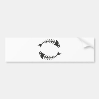 Double Fishbone Fischgräte Bumper Sticker