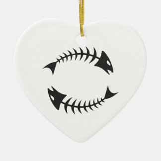 Double Fishbone Fischgräte Ceramic Ornament