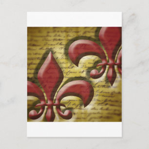Double Fleur de Lis Postcard