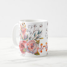 Double flower bouquet mug