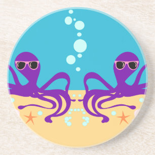 Double Groovy Octopus Coaster
