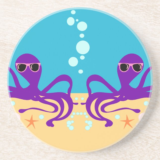 Double Groovy Octopus Coaster (Front)