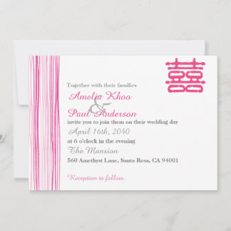Double Happiness Chinese Wedding Invitation