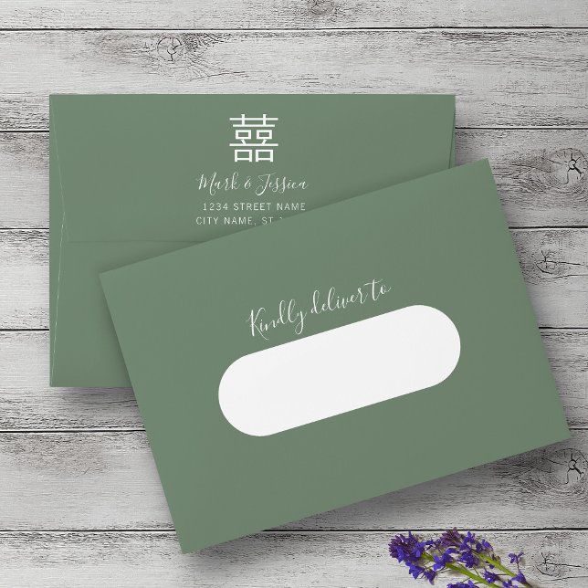 Double Happiness Chinese Wedding Invitation Envelope (Creator Uploaded)