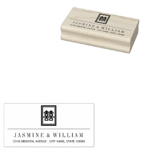Double Happiness Chinese Wedding Rubber Stamp