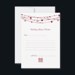 Double Happiness Lanterns Wedding Advice Cards<br><div class="desc">Simple, elegant and modern Double Happiness Lanterns Chinese Wedding Advice & Wishes Cards.</div>