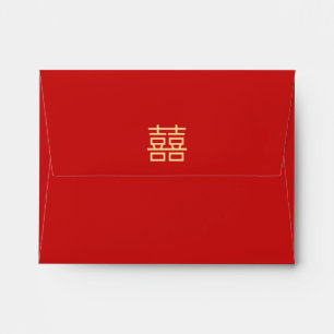 Double Happiness Traditional Wedding Envelopes