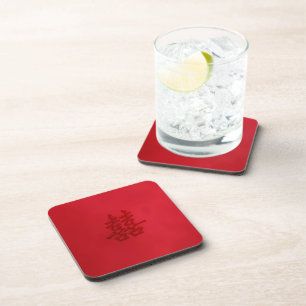 Double Happiness Wedding Coaster