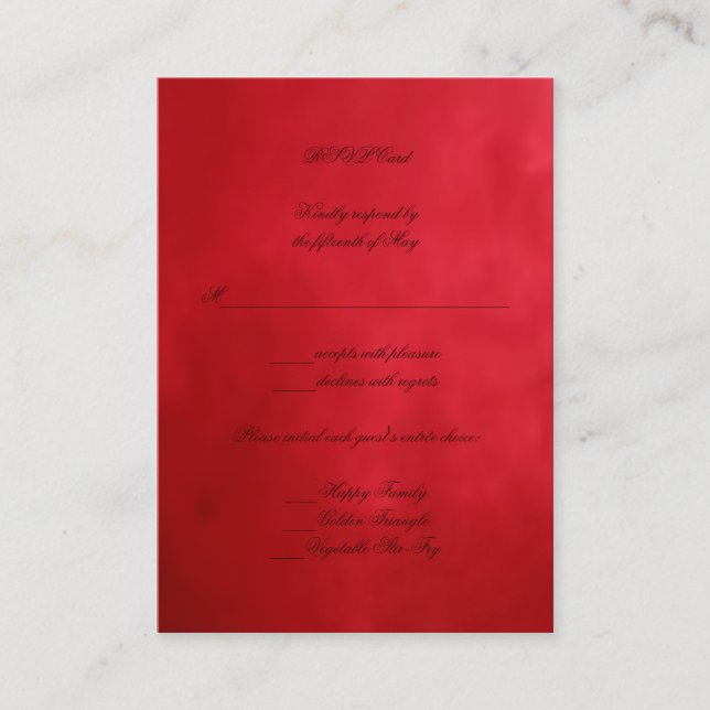 Double Happiness Wedding Enclosure Card (Front)
