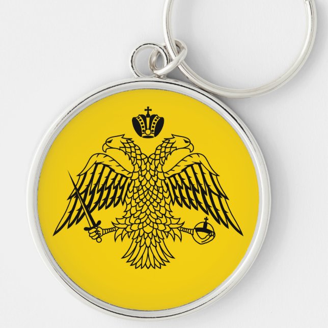 Double Headed Eagle Byzantine & Christian Emblem Keychain (Front)