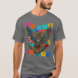 Double-Headed Eagle USA Mexico Heritage T-Shirt
