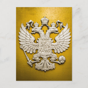 Double Headed Gold Eagle Postcard