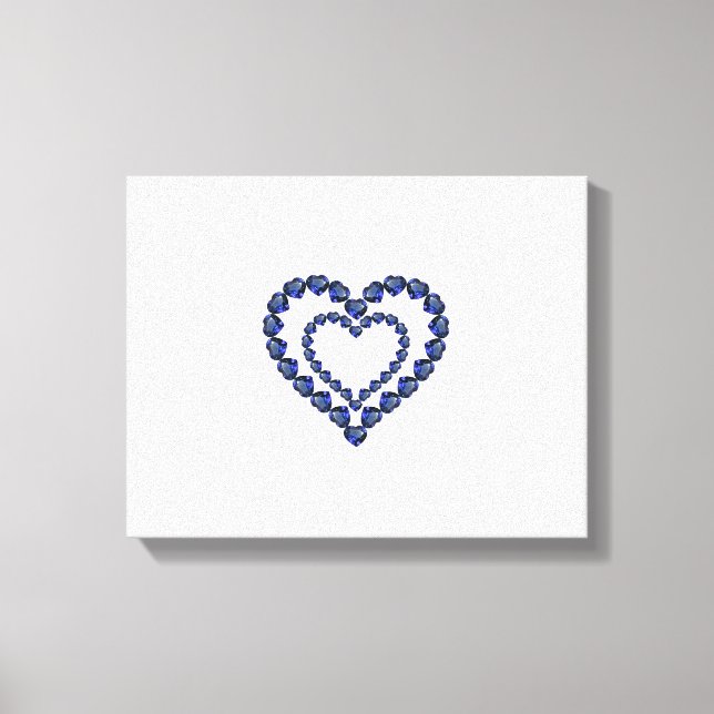 Double Heart Canvas Print (Front)