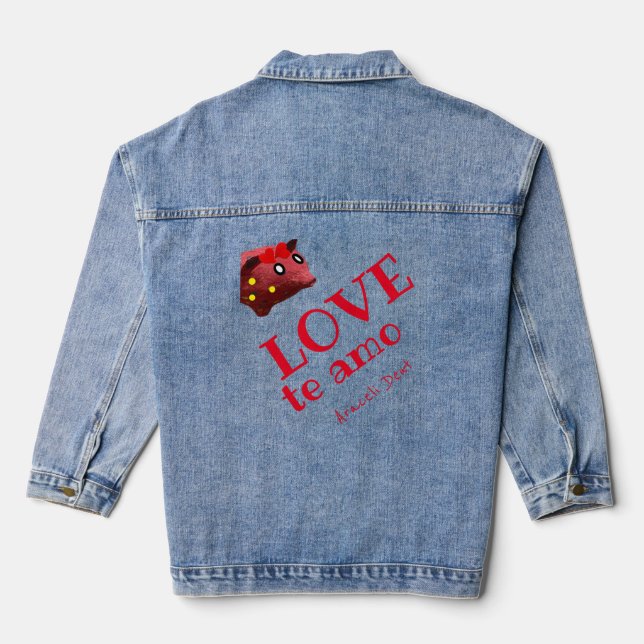 Double Heart Denim Jacket (Back)