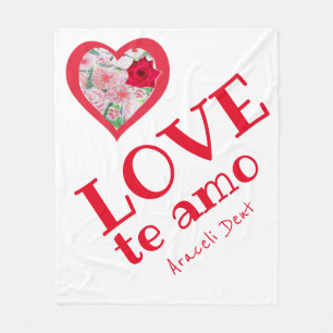 Double Heart Fleece Blanket