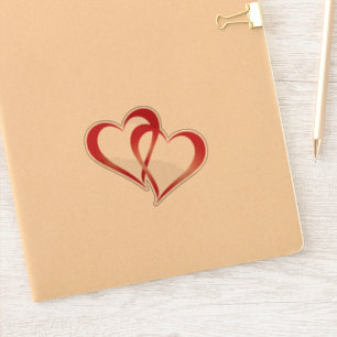 Double Heart Sticker