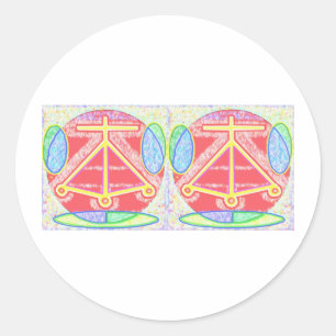 Double HEARTH: Karuna Reiki Classic Round Sticker