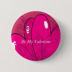Double Hearts 2 Inch Round Button