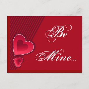 Double Hearts Be Mine Postcard