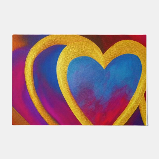 Double Hearts Doormat (Front)