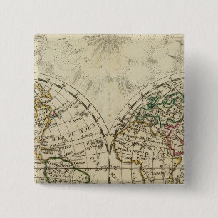 Double hemisphere map 2 inch square button