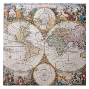Double Hemisphere Polar Map Tile