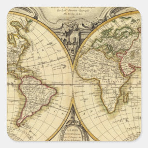 Double Hemisphere Square Sticker