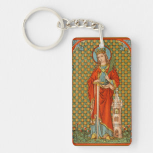 Double Image of St. Barbara  (JP 01) Keychain